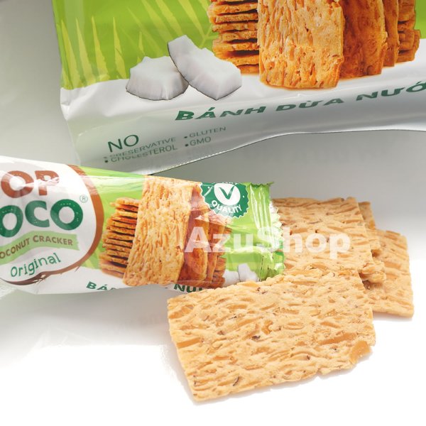 画像3: 送料無料 TOPCOCO ２袋セット 焼きココナッツ クラッカー 150g×２袋 ベトナム名産 BANH DUA NUONG (3)