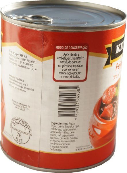 画像2: フェイジョアーダ 黒いんげん豆と豚肉煮込み 缶詰 830g Feijoada KITUT (2)