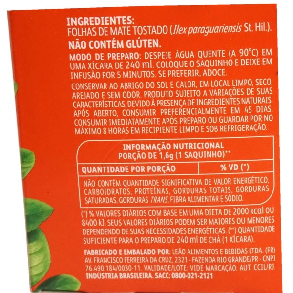 画像4: ティーバック マテ茶  本場ブラジルLEAO社 ローストタイプ 25P入 ブラックマテ ライオン印 40g (4)