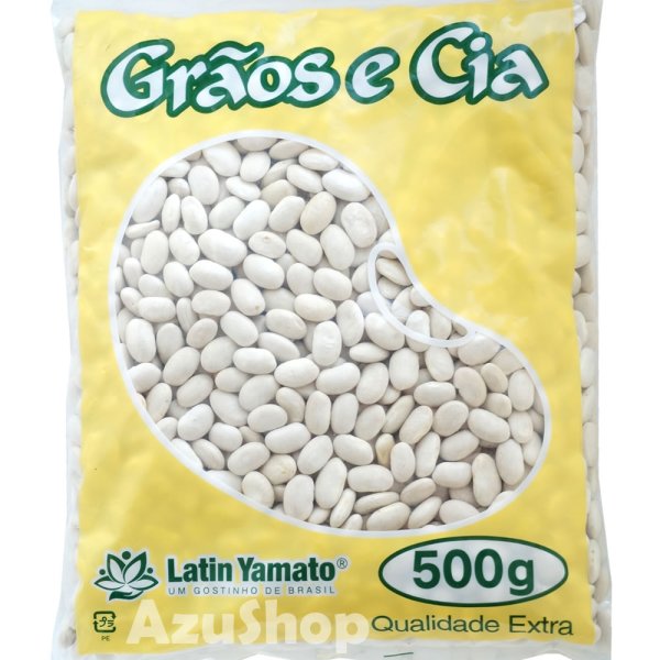 画像1: 送料無料 白いんげん豆 500g ラテン大和 乾燥豆 アメリカ産 手亡豆 feijjao branco 宅配便用 (1)